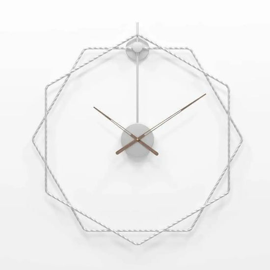Horloge Murale Hexagone Métal Design C / 50Cm Luminaire Doré