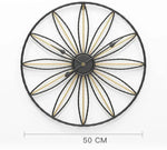 Horloge Murale Rétro En Métal Hollow Luminaire Doré
