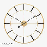 Horloge Murale Ronde Dorée 50Cm Nordic A Luminaire Doré