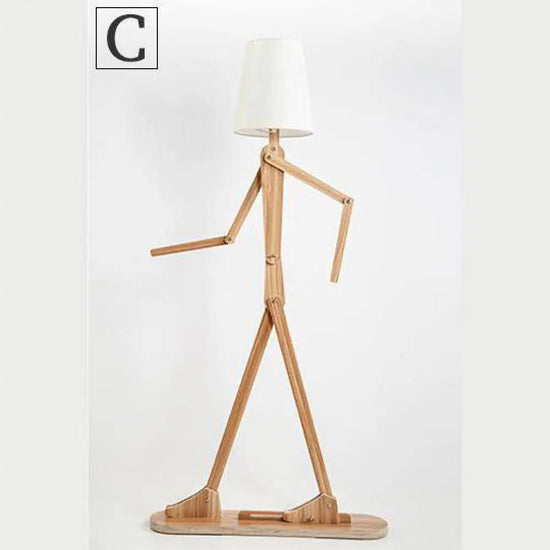 Lampadaire Bonhomme Bois Style Japonais C Luminaire Chambre