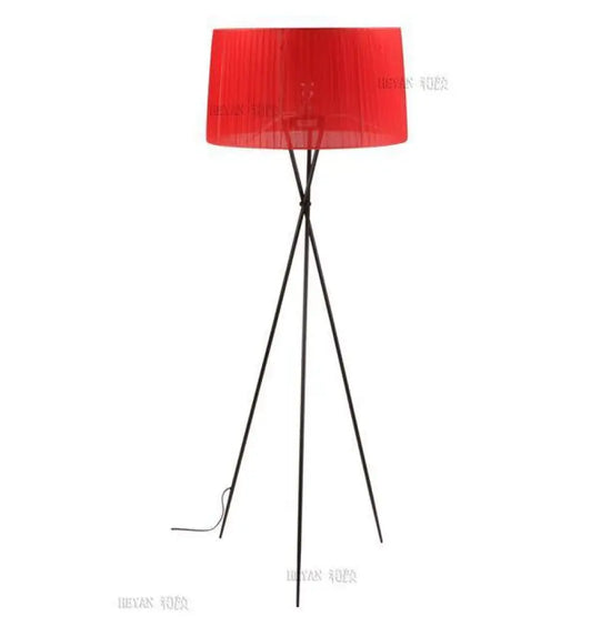 Lampadaire Croisé Tissu Rouge Nordic Luminaire Chambre
