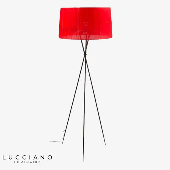 Lampadaire Croisé Tissu Rouge Nordic Luminaire Chambre