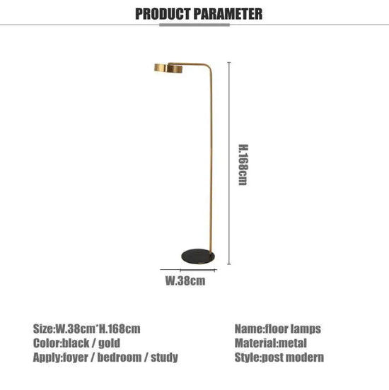 Lampadaire Design Doré Arrondi Luminaire Chambre