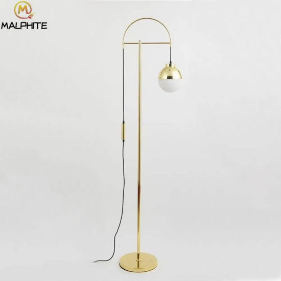 Lampadaire Led Doré Avec Boule En Verre Luminaire Chambre