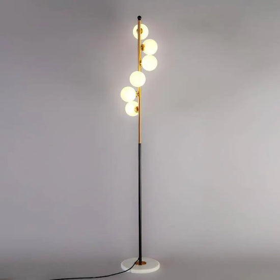Lampadaire Led Doré Boule Verre Luminaire Chambre