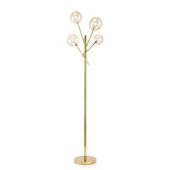 Lampadaire Led Doré Branches Boules Verre Luminaire Chambre