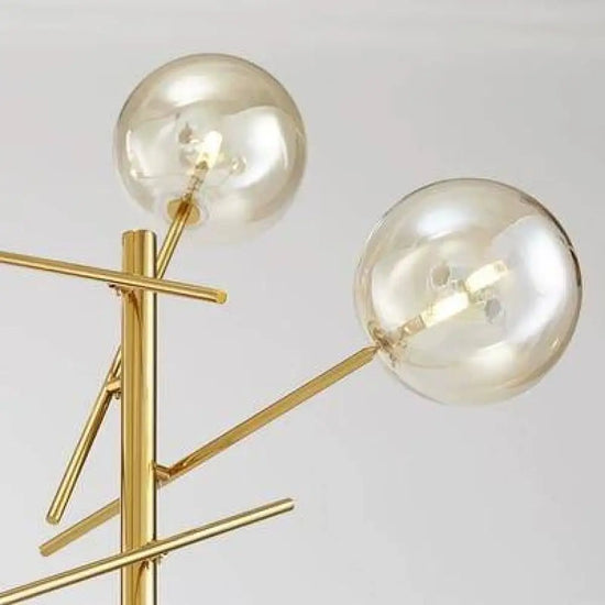 Lampadaire Led Doré Branches Boules Verre Luminaire Chambre