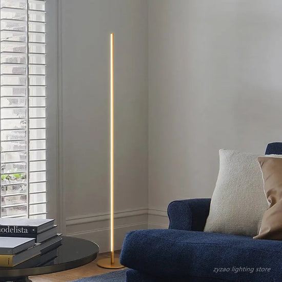 Lampadaire Led Lucien Minimaliste Design Luminaire Doré