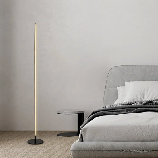 Lampadaire Led Lucien Minimaliste Design Luminaire Doré
