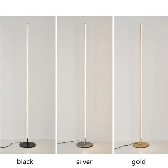 Lampadaire Led Lucien Minimaliste Design Luminaire Doré