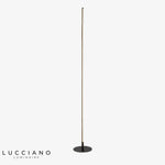 Lampadaire Led Lucien Minimaliste Design Noir Luminaire Doré