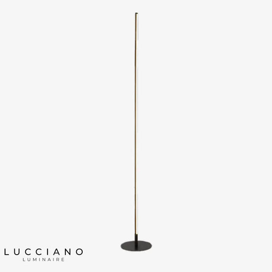 Lampadaire Led Lucien Minimaliste Design Noir Luminaire Doré