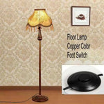 Lampadaire Led Tissu Sur Pied - Marron Luminaire Chambre