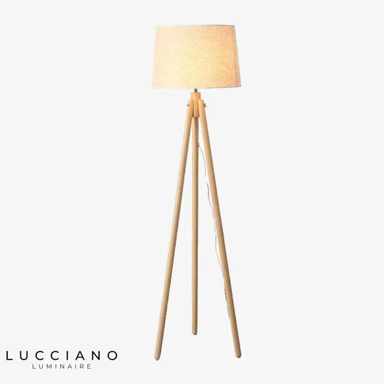 Lampadaire Scandinave En Bois Trépied Luminaire Chambre