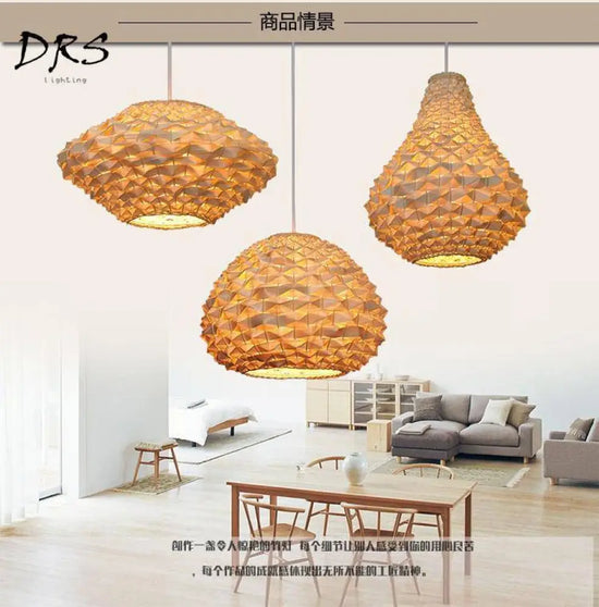 Lampe Bambou Zen Suspendue Luminaire Chambre