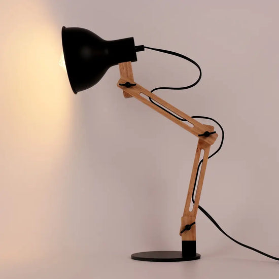 Lampe Bureau Bois Articulée Vaz Luminaire Chambre