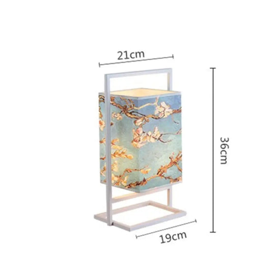 Lampe Bureau Rétro Tissu Métal Blanc Luminaire Chambre