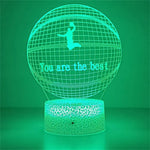 Lampe de Chevet 3D Basketball Tactile LED