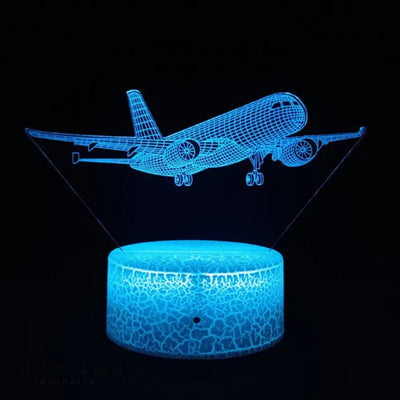 Lampada da comodino 3D tattile aereo