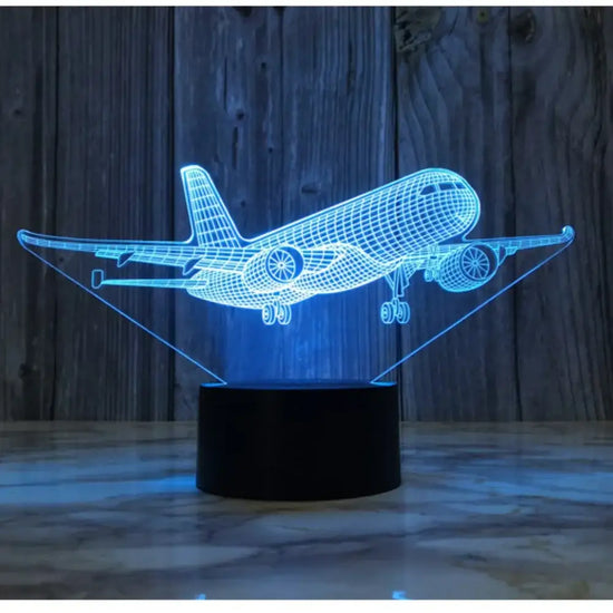 Lampe de chevet 3D Tactile Avion