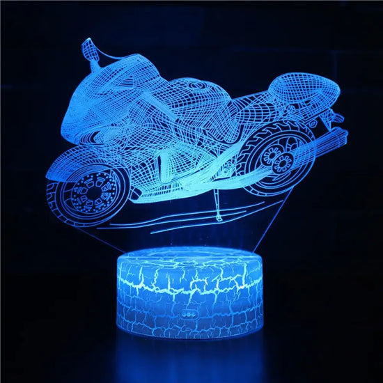 Lampe De Chevet 3D Tactile Moto
