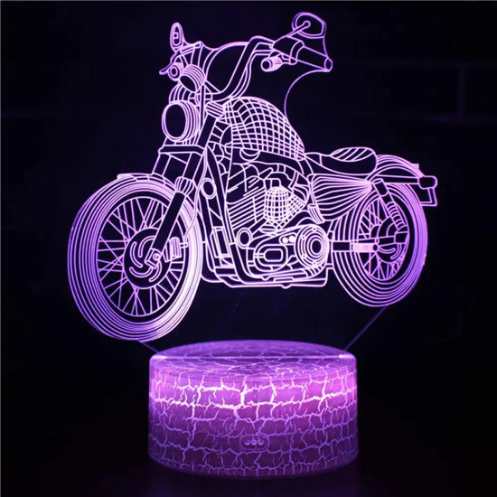 Lampe De Chevet 3D Tactile Moto