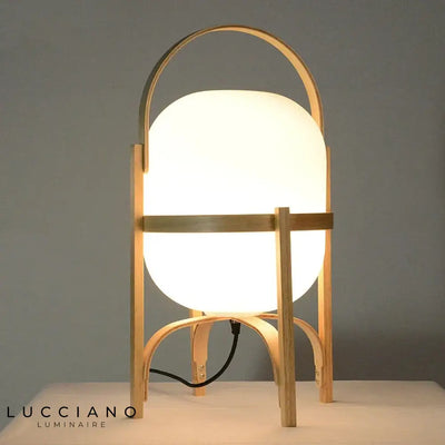 Lámpara de noche de madera japonesa