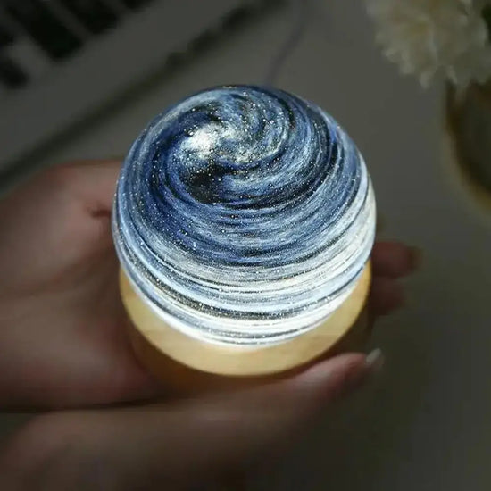 Lampe de chevet en Verre Planète 3D