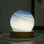 Lampe de chevet en Verre Planète 3D