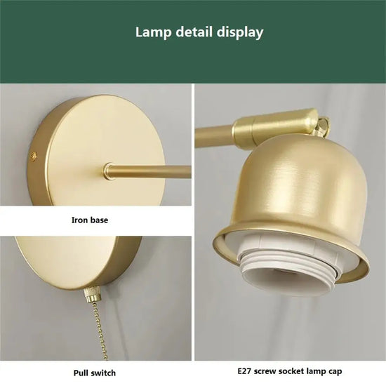 Lampe De Chevet Industrielle Design Grise Élégante Applique Murale Chambre