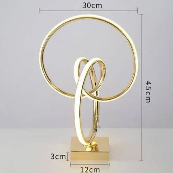 Lampe De Chevet Led Spirale Dorée 3 Couleurs Luminaire Doré