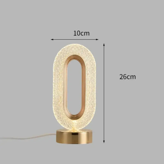 Lampe de chevet Ovale Tactile en Cristal