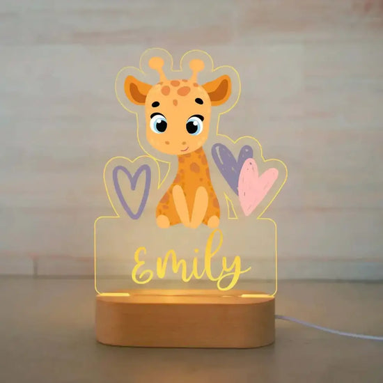 Lampe de Chevet Personnalisée Animaux pour Enfants