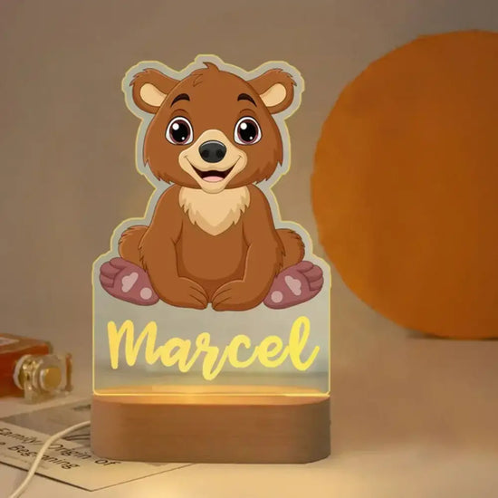 Lampe de Chevet Personnalisée Animaux pour Enfants
