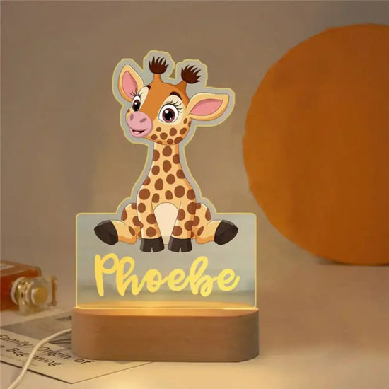 Lampe de Chevet Personnalisée Animaux pour Enfants