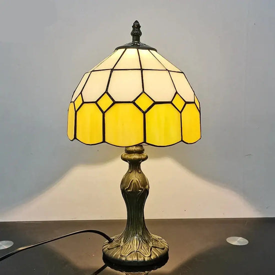 Lampe de Chevet Tiffany en Verre Coloré