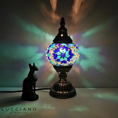 Lámpara de noche vintage en mosaico