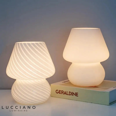 Lámpara de Noche Vintage de Vidrio
