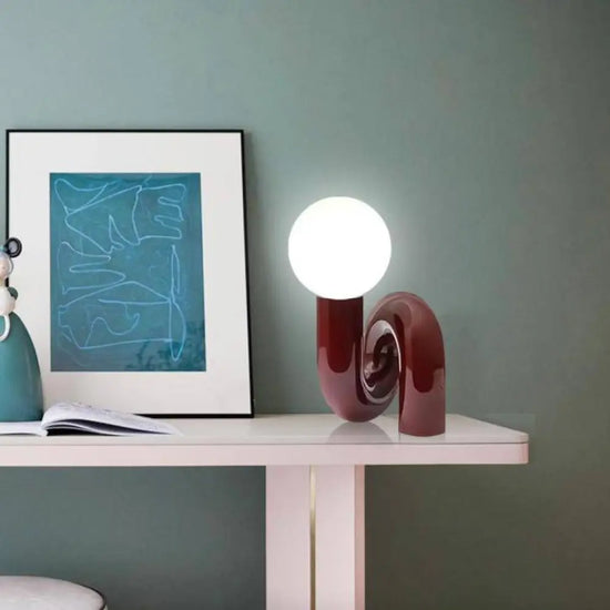 Lampe Design Rouge Led En Métal Luminaire Chambre