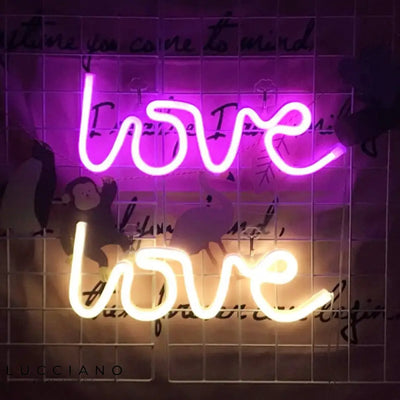 Love sign neon light