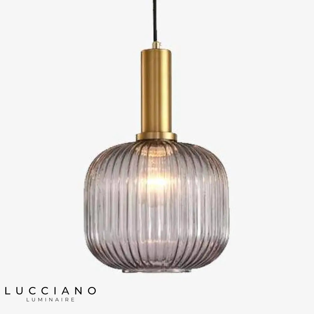 Lampe En Verre Coloré Et Or Luminaire Doré