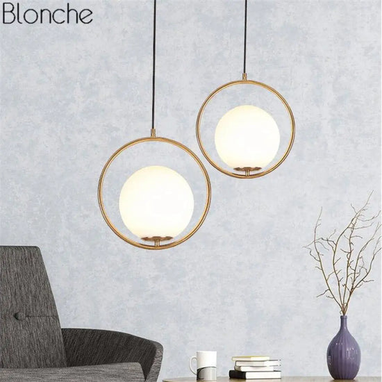 Lampe Led Anneau Doré Verre Luminaire Doré