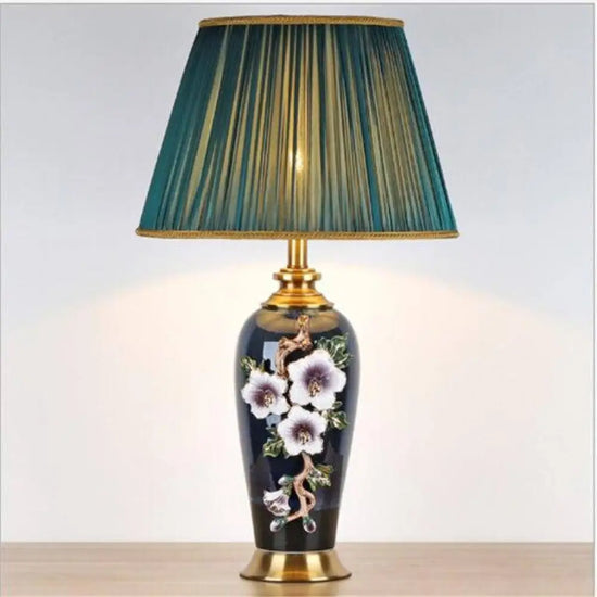 Lampe Led Céramique Style Japonais Vert Luminaire Chambre