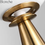 Lampe Led Conique Avec Boule Verre Luminaire Chambre