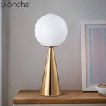 Lampe Led Conique Avec Boule Verre Luminaire Chambre