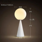 Lampe Led Conique Avec Boule Verre Luminaire Chambre