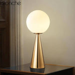 Lampe Led Conique Avec Boule Verre Luminaire Chambre