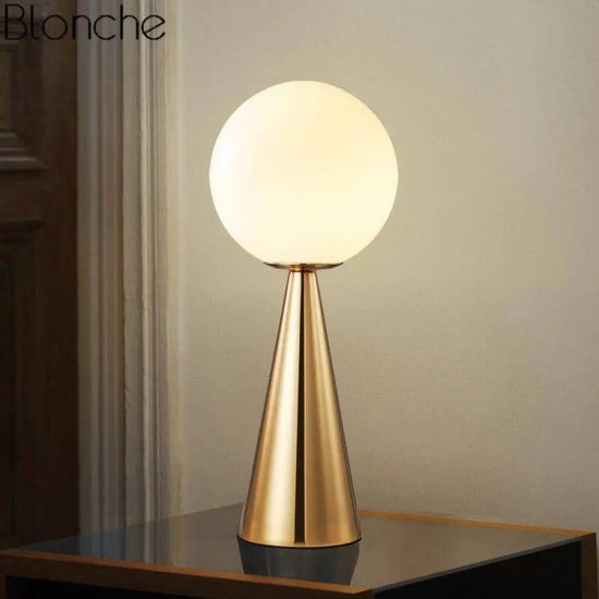 Lampe Led Conique Avec Boule Verre Luminaire Chambre
