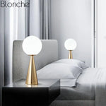 Lampe Led Conique Avec Boule Verre Luminaire Chambre