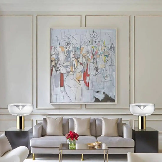 Lampe Led Design Abat-Jour Doré Luminaire Chambre